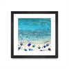 \"Hot Summer Beach\" Matted and Framed Black 36x36 Wall Art