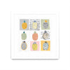 \"Nine Pineapples\" Matted and Framed White 30x30 Wall Art