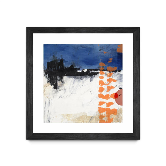\"Midnight Rise Ii\" Matted and Framed Black 30x30 Wall Art