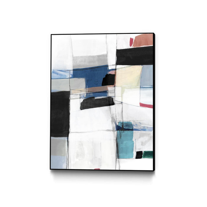 \"Sky Energy I\" Canvas Framed Black 30x40 Wall Art
