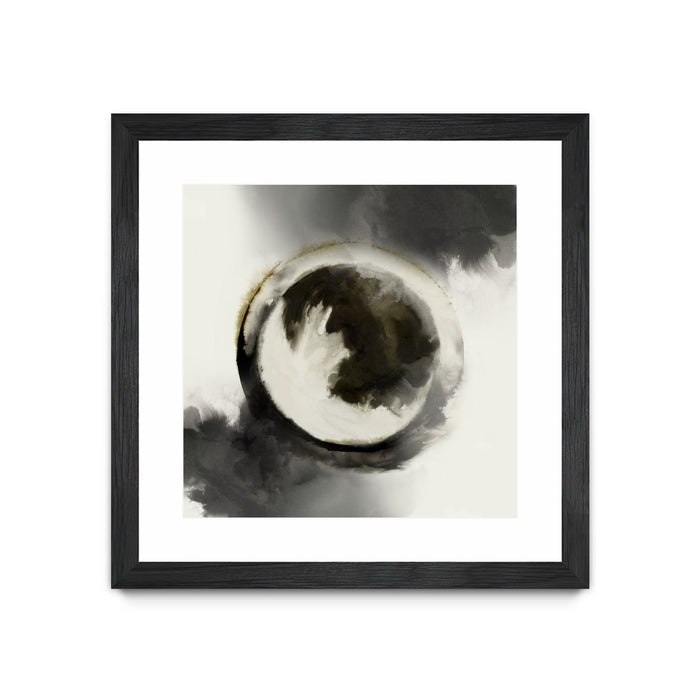\"Smokey Circumference\" Matted and Framed Black 30x30 Wall Art