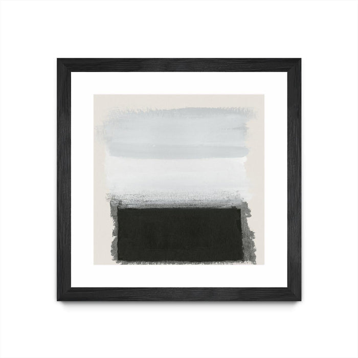 \"Star Night Interlude\" Matted and Framed Black 30x30 Wall Art