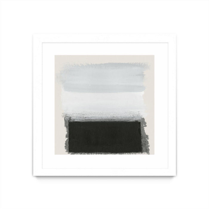 \"Star Night Interlude\" Matted and Framed White 30x30 Wall Art