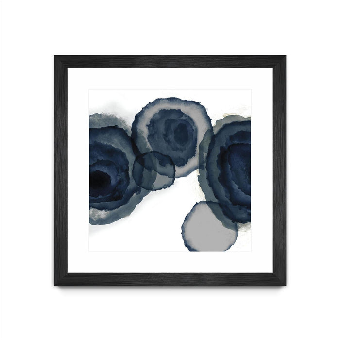 \"Blotted Ink Ii\" Matted and Framed Black 36x36 Wall Art