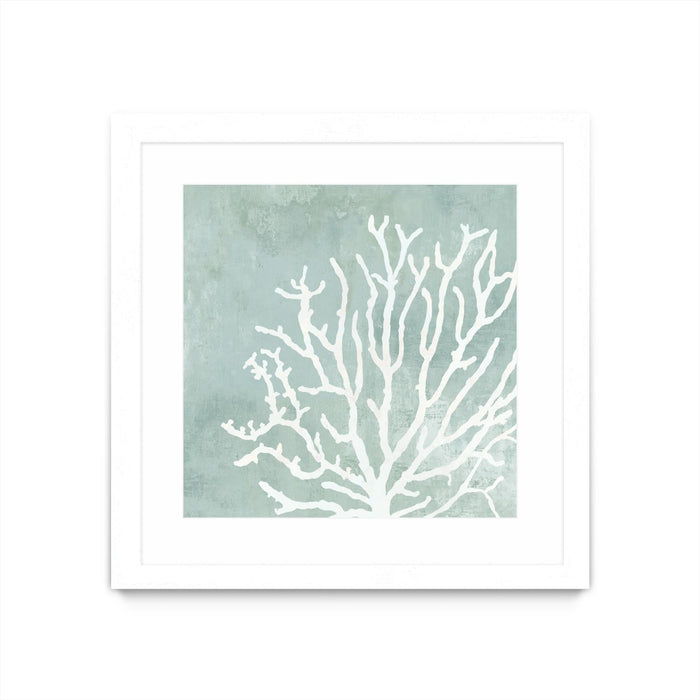 \"Sea Crown Ii\" Matted and Framed White 30x30 Wall Art