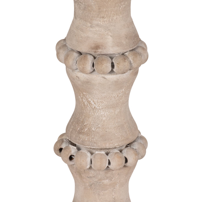 Wooden 11\" Antique Candle Holder