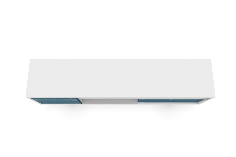 Manhattan Comfort Liberty 70.86\" Mid-Century Modern TV Stand with 4 Shelving Spaces & 1 Drawer - Whi