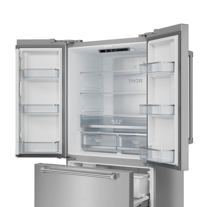 Gordon Ramsay Collection by Thor Kitchen 36\" 20.3 Cu. Ft. Counter-Depth French-Door Refrigerator - RF3621CTD99