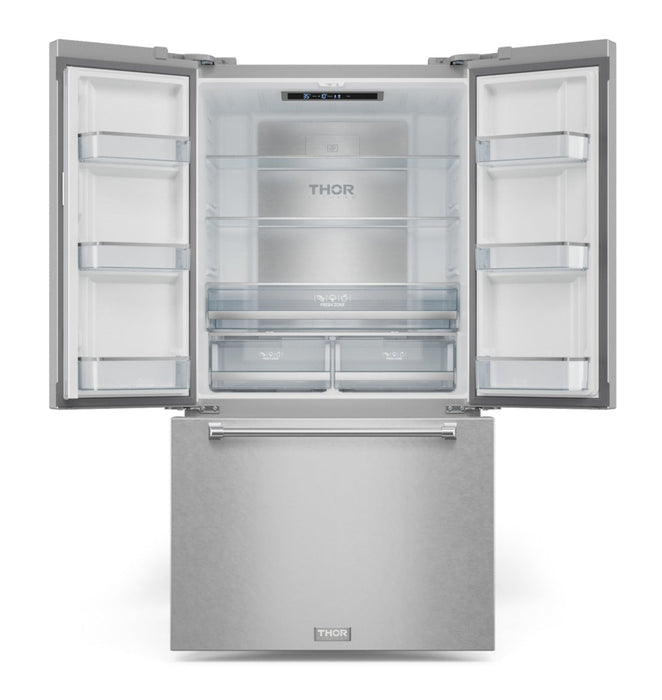 Gordon Ramsay Collection by Thor Kitchen 36\" 20.3 Cu. Ft. Counter-Depth French-Door Refrigerator - RF3621CTD99