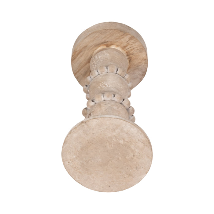Wooden 11\" Antique Candle Holder
