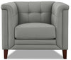 Hydeline Bodie Leather Chair - Grey