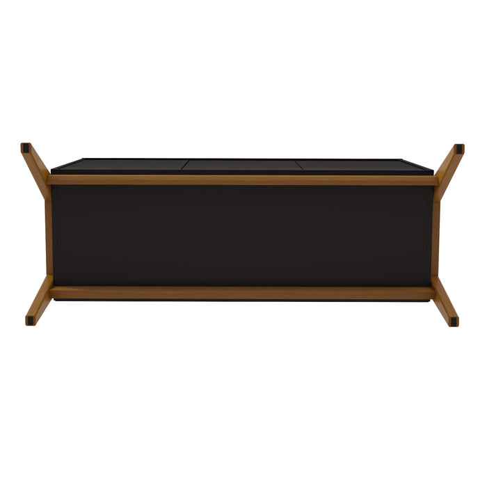 Manhattan Comfort Mid-Century Modern Gales 48.50” Sideboard with Solid Wood Legs - Matte Black