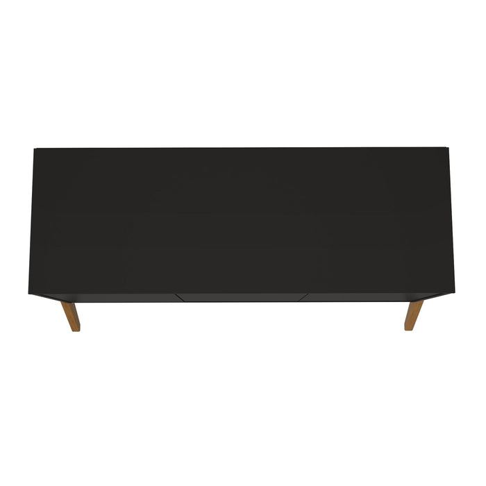 Manhattan Comfort Mid-Century Modern Gales 48.50” Sideboard with Solid Wood Legs - Matte Black