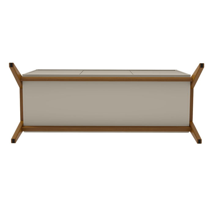Manhattan Comfort Mid-Century Modern Gales 48.50” Sideboard with Solid Wood Legs - Greige