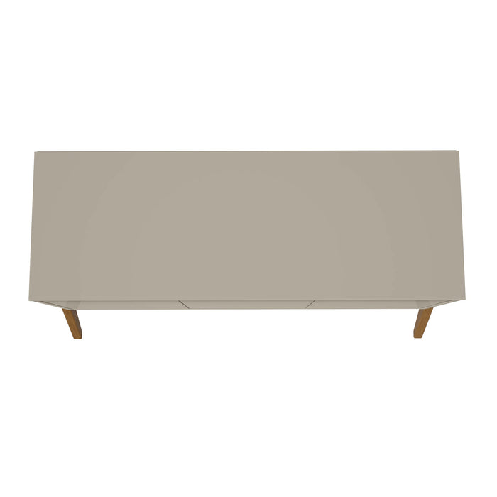 Manhattan Comfort Mid-Century Modern Gales 48.50” Sideboard with Solid Wood Legs - Greige