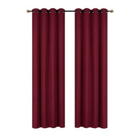 Jacquard Blackout Panel Geo Burgundy Drapes and Blinds
