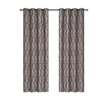 Embroidered Panel Fern Chocolate 84