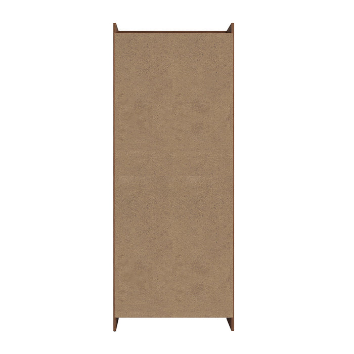 Manhattan Comfort Mid-Century Modern Ratzer Storage Cabinet with 11 Shelves - Brown & White