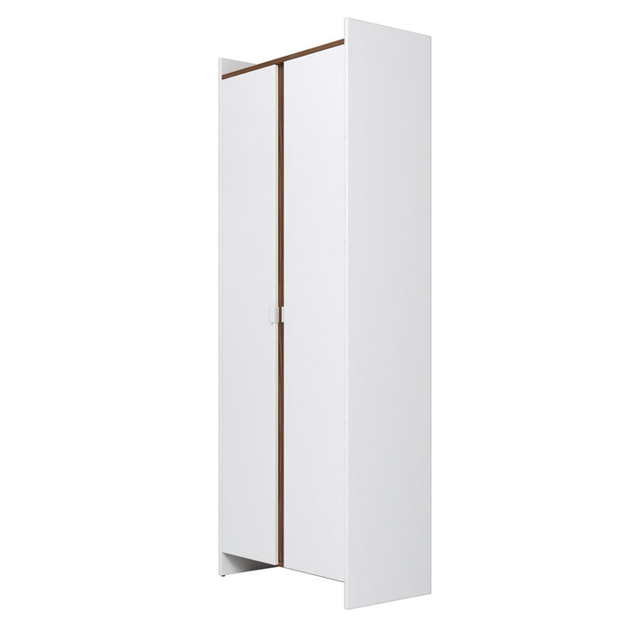 Manhattan Comfort Mid-Century Modern Ratzer Storage Cabinet with 11 Shelves - White & Brown