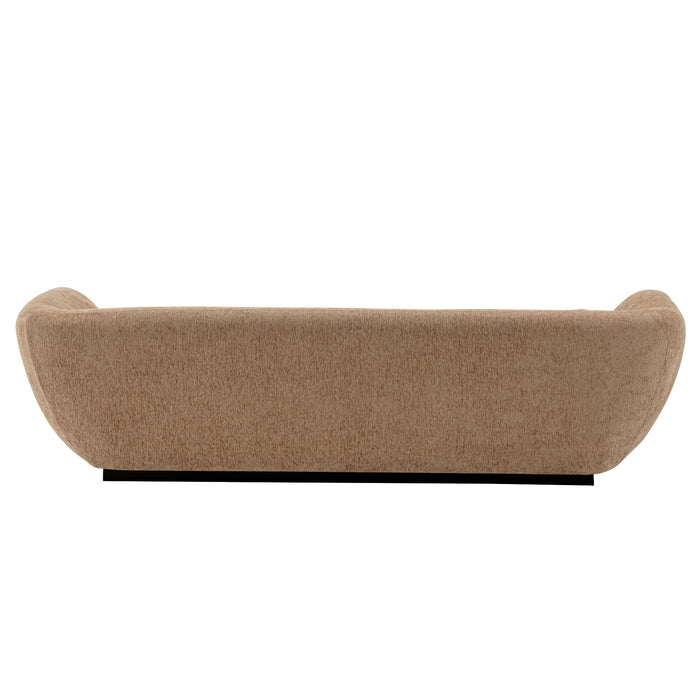 Manhattan Comfort Contemporary Ulka Chenille Sofa with Pillows - Light Brown