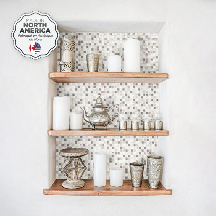Smart Tiles Peel and Stick 4-Sheet 12 x 10 Backsplash - Minimo Noche