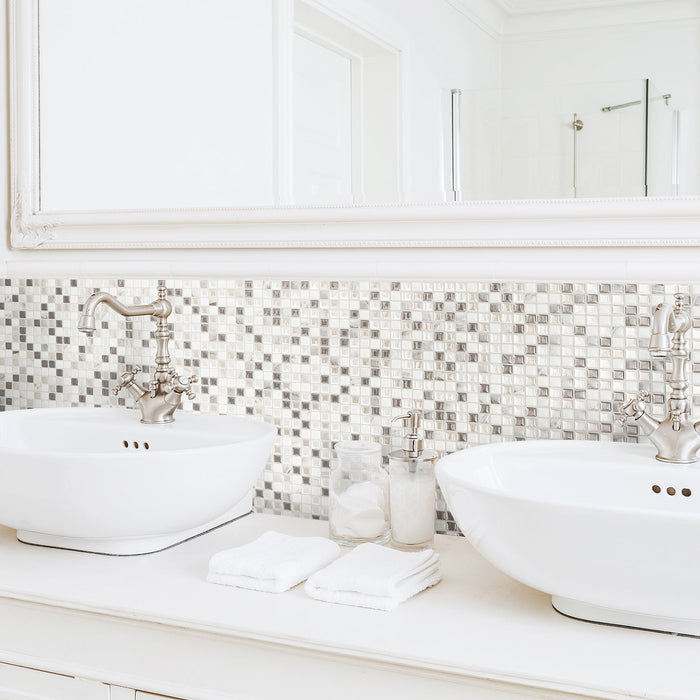 Smart Tiles Peel and Stick 4-Sheet 12 x 10 Backsplash - Minimo Noche