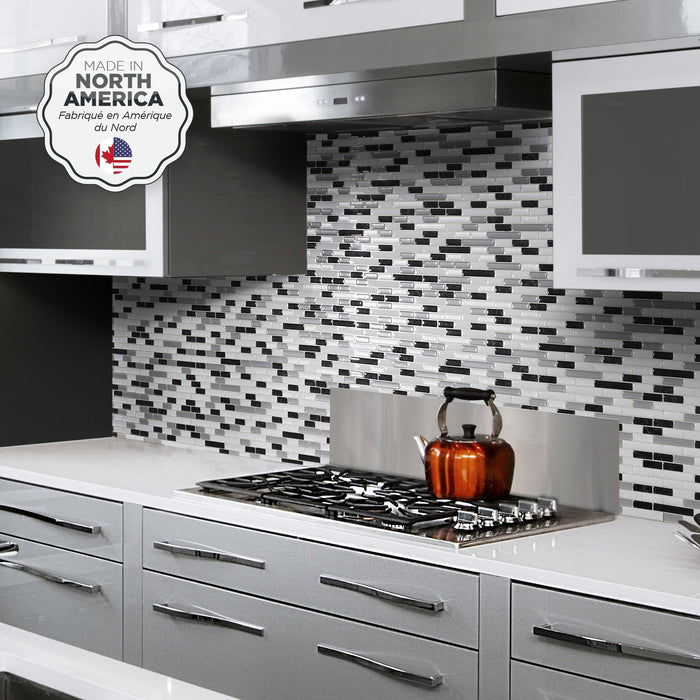 Smart Tiles Peel and Stick 4-Sheet 10 x 9 Backsplash - Muretto Alaska