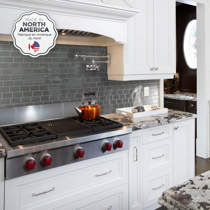 Smart Tiles Peel and Stick 4-Sheet 12 x 9 Backsplash - Metro Grigio