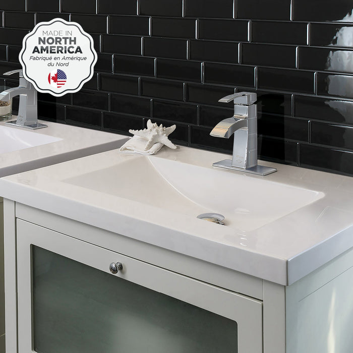 Smart Tiles Peel and Stick 4-Sheet 12 x 9 Backsplash - Metro Nero