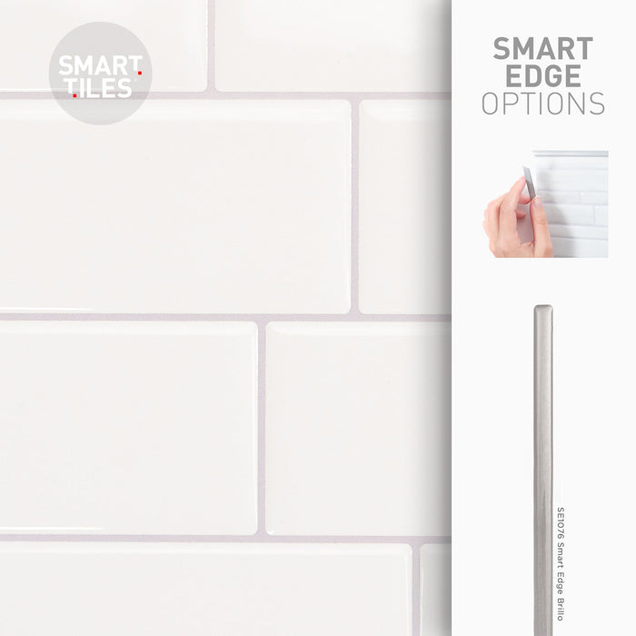 Smart Tiles Peel and Stick 4-Sheet 12 x 9 Backsplash - Metro Campagnola
