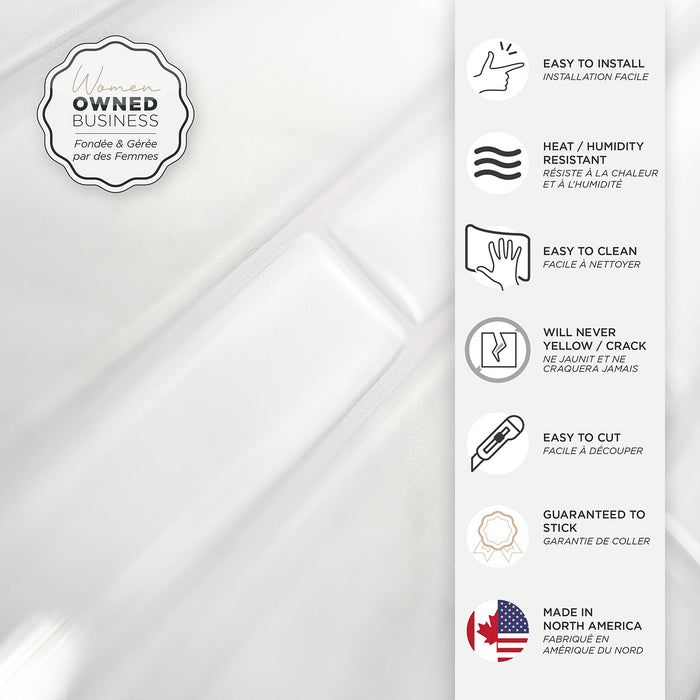 Smart Tiles Peel and Stick 4-Sheet 12 x 10 Backsplash - Milano Massa
