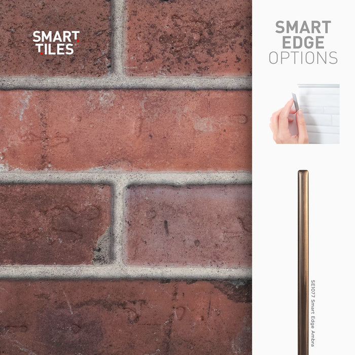 Smart Tiles Peel and Stick 2-Sheet 21 x 11 Backsplash - Brik Porto