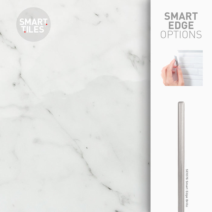 Smart Tiles Peel and Stick 2-Sheet 23 x 12 Backsplash - Blok Carrera