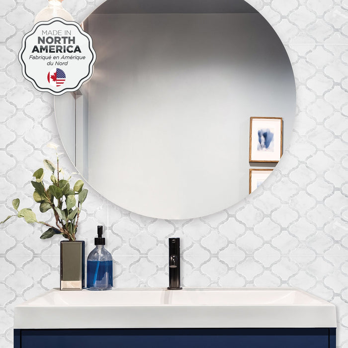 Smart Tiles Peel and Stick 2-Sheet 23 x 12 Backsplash - Blok Arabesco