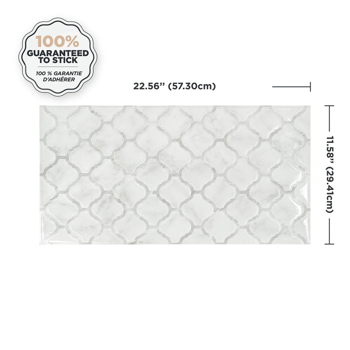 Smart Tiles Peel and Stick 2-Sheet 23 x 12 Backsplash - Blok Arabesco