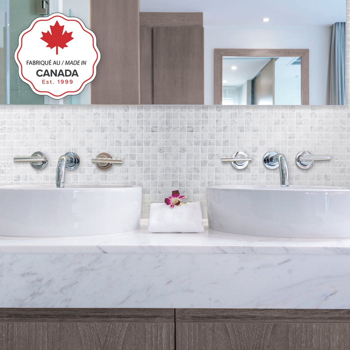 Smart Tiles Peel and Stick 2-Sheet 23 x 12 Backsplash - Blok Minimo