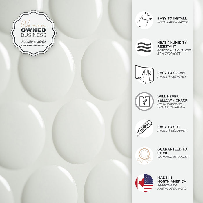Smart Tiles Peel and Stick 4-Sheet 9 x 9 Backsplash - Penny Romy
