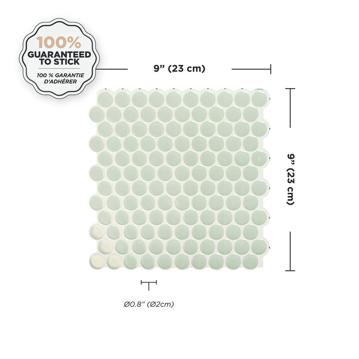 Smart Tiles Peel and Stick 4-Sheet 9 x 9 Backsplash - Penny Sergio