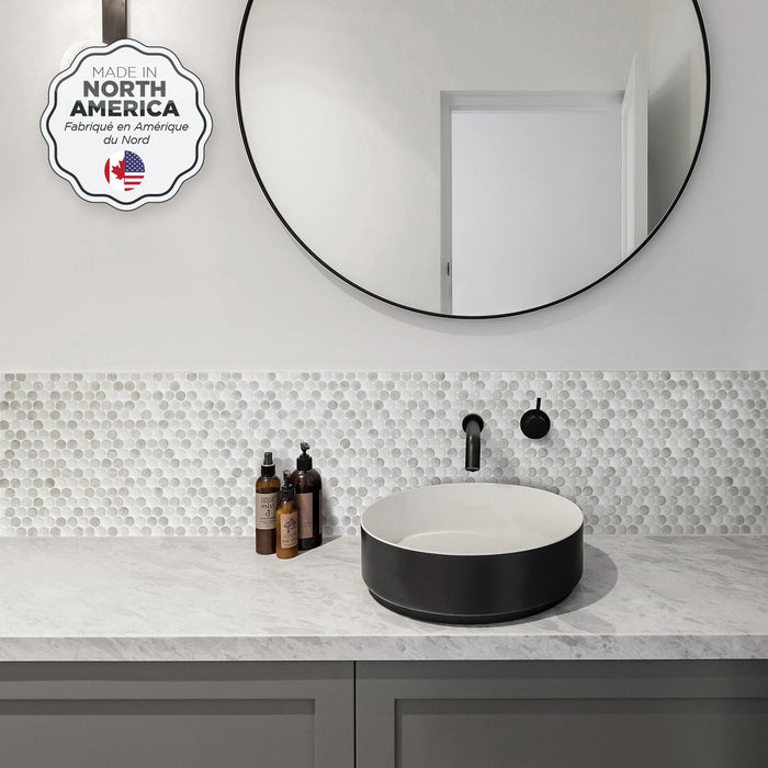 Smart Tiles Peel and Stick 4-Sheet 9 x 9 Backsplash - Penny Roccia