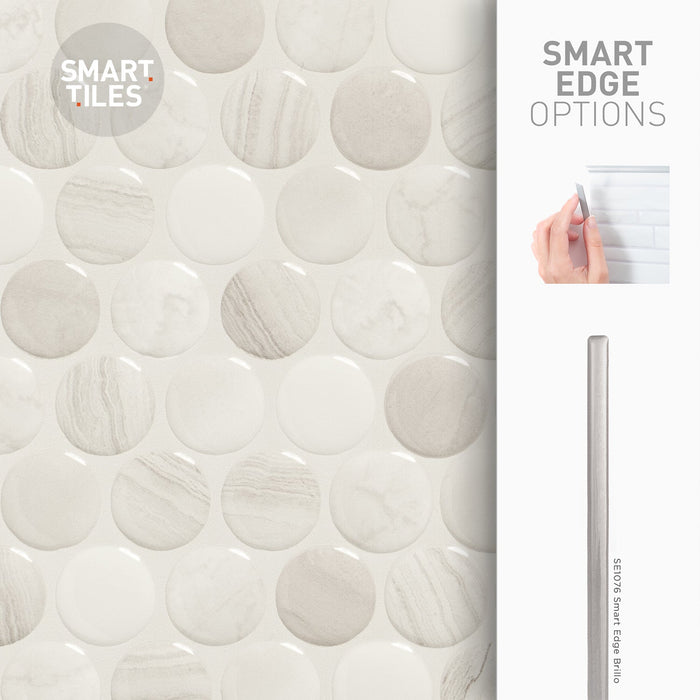 Smart Tiles Peel and Stick 4-Sheet 9 x 9 Backsplash - Penny Terra