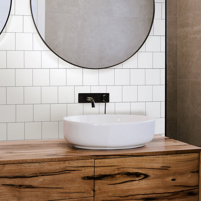 Smart Tiles Peel and Stick 2-Sheet 22 x 8 Backsplash - Square Velden