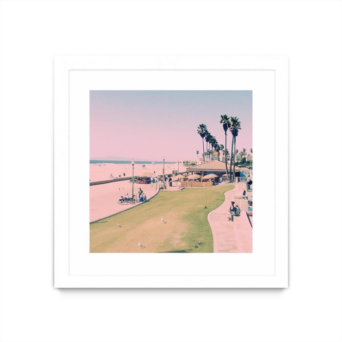 \"Summer Days\" Matted and Framed White 30x30 Wall Art