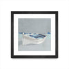 \"Docked Ashore Ii\" Matted and Framed Black 30x30 Wall Art
