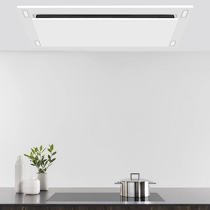 Victory White Flush Ceiling Mount Range Hood - Sunset-WH