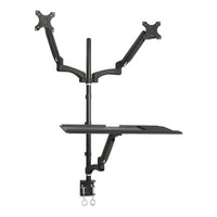 Tygerclaw Sit Stand Desktop Workstation - Black