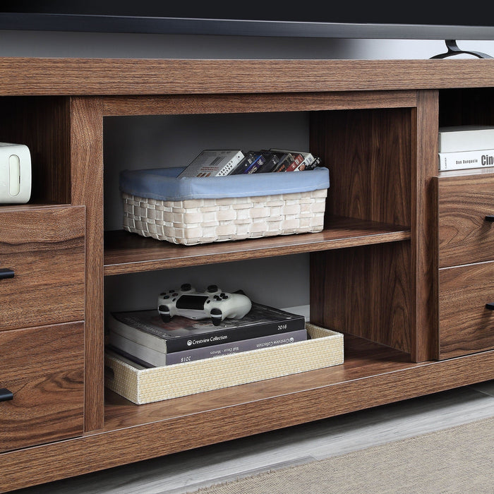 Manhattan Comfort Richmond 60\" TV Stand with 2 Drawers & 4 Shelves - Brown