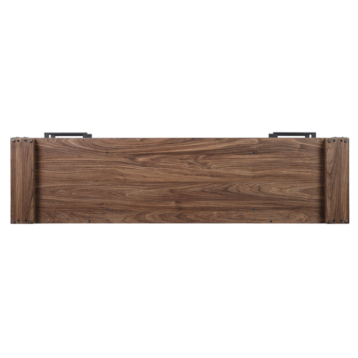 Manhattan Comfort Richmond 60\" TV Stand with 2 Drawers & 4 Shelves - Brown