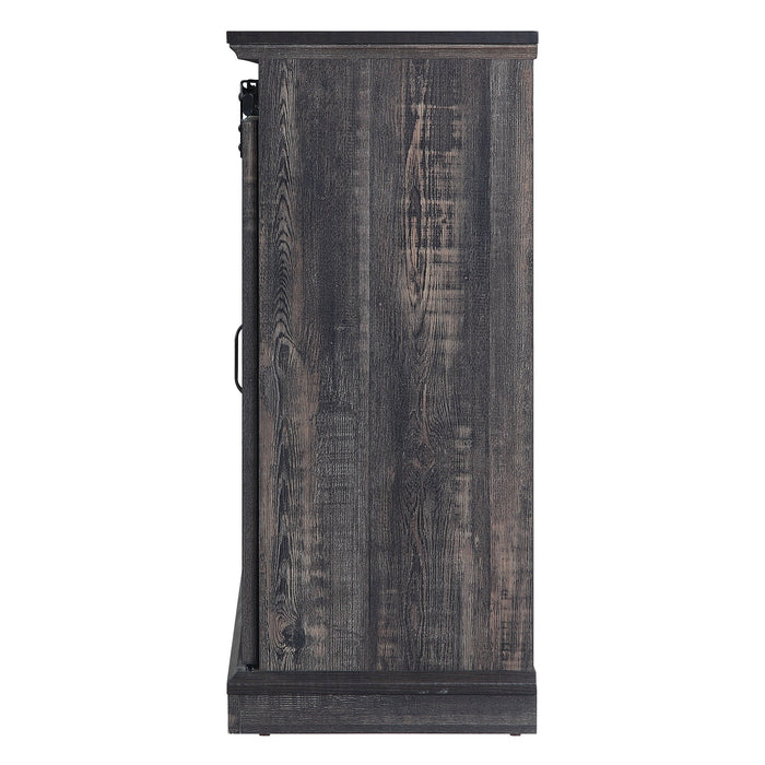 Manhattan Comfort Myrtle 60\" TV Stand with 2 Sliding Doors - Heavy Brown