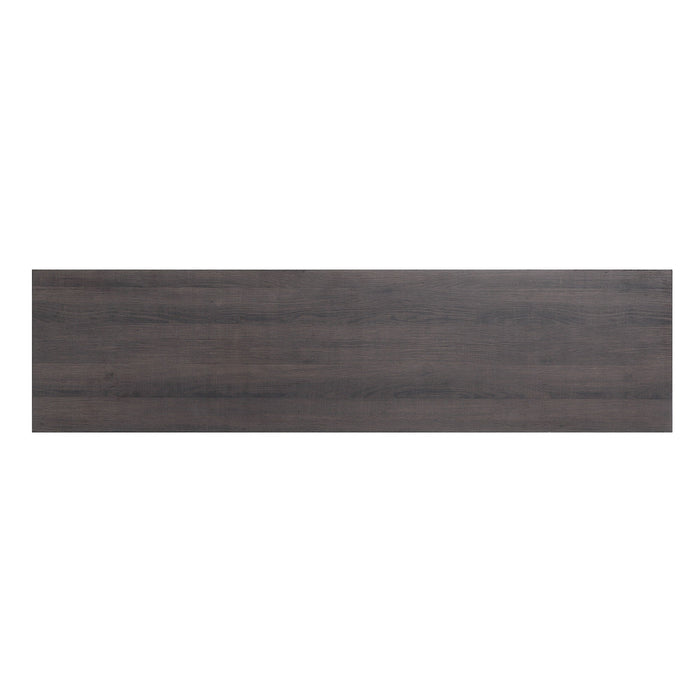 Manhattan Comfort Franklin 60\" TV Stand with 2 Doors & Open Shelves - Heavy Brown