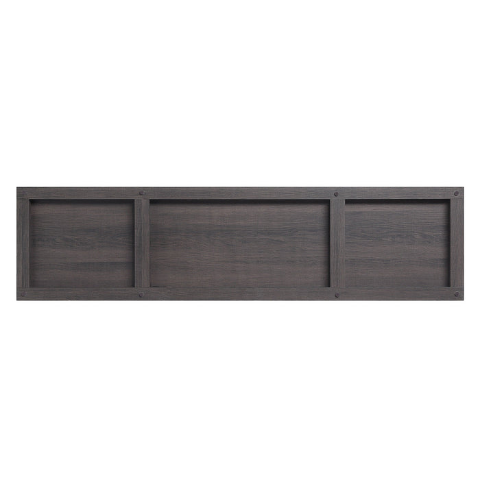 Manhattan Comfort Franklin 60\" TV Stand with 2 Doors & Open Shelves - Heavy Brown